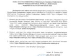 PENGUMUMAN HASIL SELEKSI ADMINISTRASI PENGADAAN PEGAWAI PEMERINTAH DENGAN PERJANJIAN KERJA (PPPK) DI LINGKUNGAN PEMERINTAH KOTA BATAM TAHUN 2023
