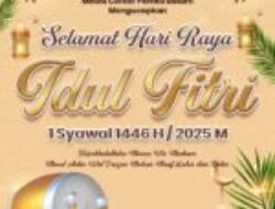 Selamat Hari Raya Idul Fitri 1446 H